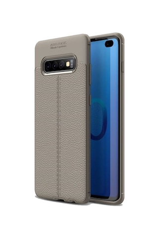 Samsung Uyumlu Galaxy S10+ Plus Deri Görünümlü Lux Niss Silikon Kilif 457445224