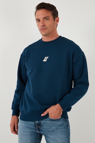 Buratti Regular Fit Bisiklet Yaka Pamuklu Içi Tüylü Yumuşak Şardonlu Erkek Sweat 5905405 Indigo