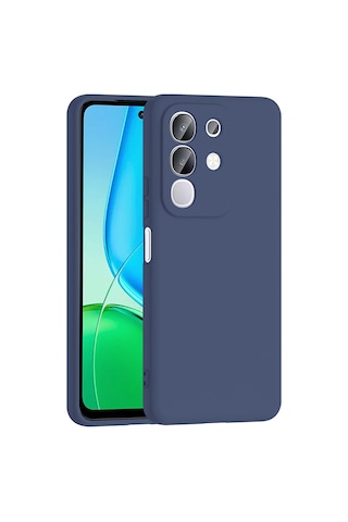 Kilifone - Vivo Y29 4g Uyumlu Kılıf Esnek Koruyucu Mara Lansman Kapak - Lacivert - T37824