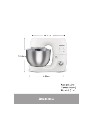 Homend Profashion 3082H 5.2 L Stand Mikser