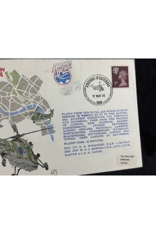 Raf İngiltere Kraliyet Hava Kuvvetleri Helikopter Temalı İlk Gün Zarfı 1978 Airborne İn Battersea