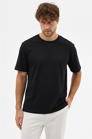 Goffra Erkek Premium Kalite Yoğun Dokulu Pamuklu T-shirt Siyah M101-r0220-02 Siyah