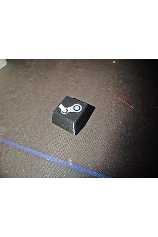 Steam Logolu Keycap Siyah Renk Mekanik Klavye Tuş Başlığı Oyu