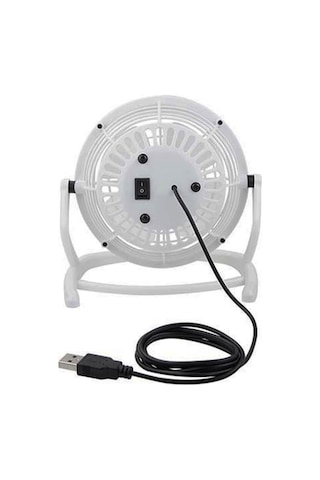 Masaüstü Usb Fan - Taşınabilir Usb Vantilatör - Plastik - Beyaz