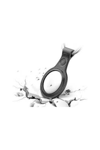 Ally Apple Uyumlu AirTag Için Asma Halkalı Deri Desenli Anahtarlık Kılıf (500221451)