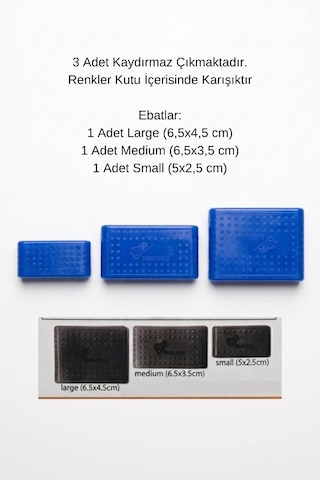 The Barber Shield Silikon Makine Kaydırmazı Farklı Ebat & Renklerde 3'lü Paket