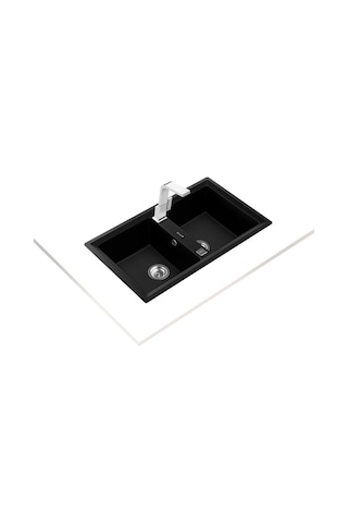 Teka Stone 90 B-Tg Çift Hazneli Tegranite Eviye - Karbon - 115260008