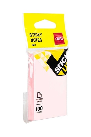 Deli Pastel Renkler 100 Yp. 76x51 Mm Yapışkanlı Not Kağıdı A01202
