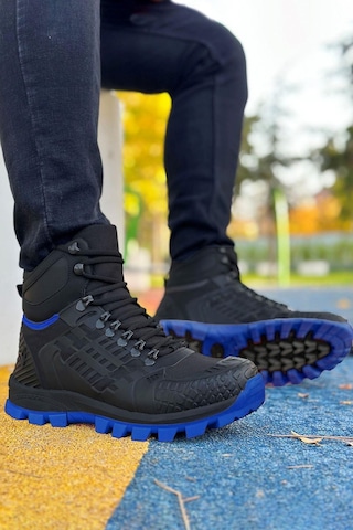 Big King Siyah Mavi Hydro Su Geçirmez Erkek Outdoor Trekking Bot 001