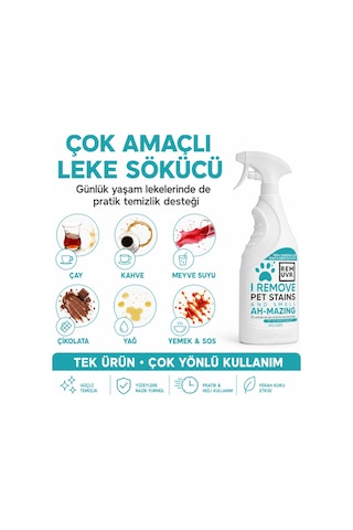 Remuvr Kediler için Leke ve Koku Giderici Sprey 750 ml