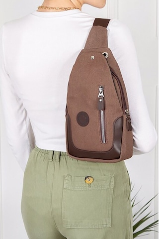 Bizoon 2022 Kanvas Sırt Ve Göğüs Çantası Bodybag Fume Füme