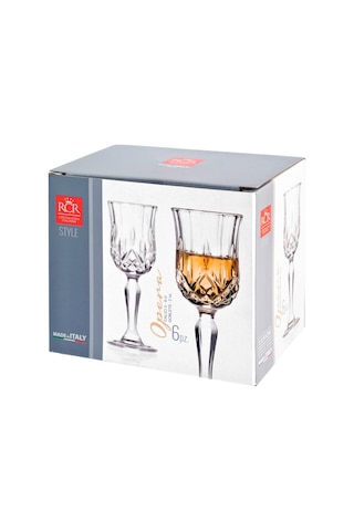 Set 6 Kadeh Opera Likör 6 Cl Kristal Cam Çok Renkli