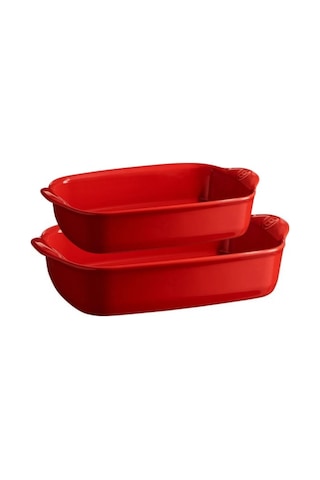 Emile Henry Eh349892 Fırın Kabı Seti Kırmızı 29 X 19 - 36 X 23 Cm Kırmızı
