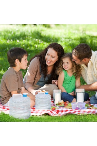 Dofolink 5l Yiyecek Dereceli Katlanabilir Su Deposu, Leak-proof Kranlı, Taşınabilir Outdoor/ev Kullanıma Uygun, -20 C'den 80 C'ye Dayanıklı Beyaz