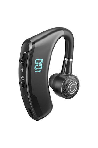 Fortunelane V9s Mavi Tek Kulaklı Bluetooth 5.0: Led Ekran, Gürültü Engelleyici, Uzun Pil