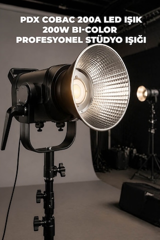 Pdx Cobac 200a Led Işık 200w Bi-color Profesyonel Stüdyo Işığı
