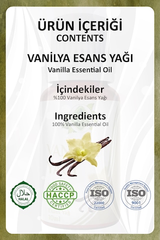 Vanilya Yağı Vanilla Essential Oil 10 Ml.