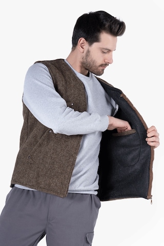 Keçe Yelek Kahverengi