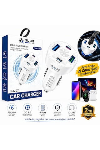 Araç Şarj Başlığı Qualcom Hızlı Şarj Car Charger