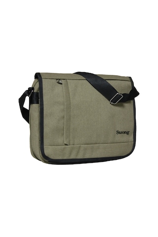 Unısex Kanvas Postacı Çantası Askılı Omuz Çantası Okul Çantası Körüklü Çapraz Çanta Pst01 Haki Yeşil Haki Yeşil