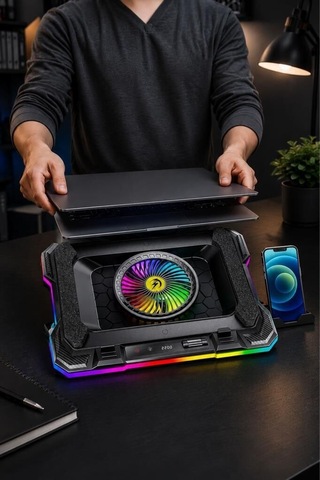 Özel Seri Çalışma Donanım Laptop Soğutucu Cf07 Siyah