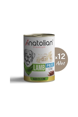 Anatolian Premium Kuzulu Ezme Yetişkin Köpek Konservesi 400 gr x 12 Adet