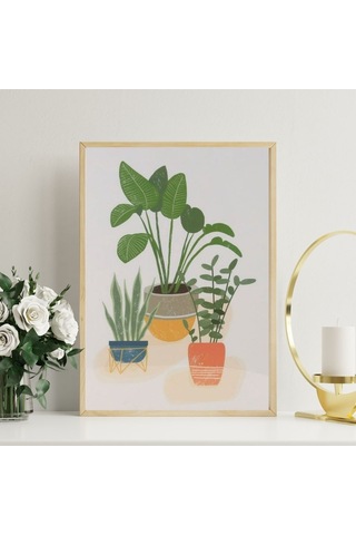 Minimalist Çizim Temalı Güneşin Yaprakları Tasarımlı Poster - Çerçevesiz