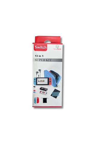 Yues Switch 13 Parça Koruyucu Aksesuar Seti Silikon Kılıf / Çant