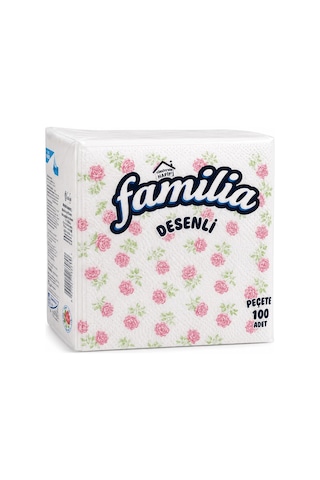 Familia Desenli Peçete 100 Lü X 12 Adet
