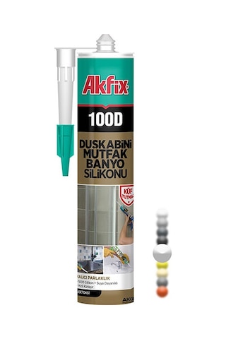 Akfix 100D Duşakabin Silikonu 280Ml Beyaz Beyaz