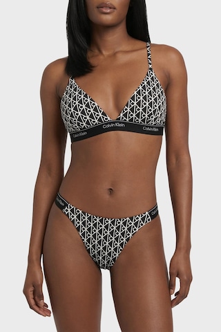 Calvin Klein Logolu Bikini Altı Lv00q6120632n Bayan Bikini Altı Lv00q61206 32n Siyah-beyaz