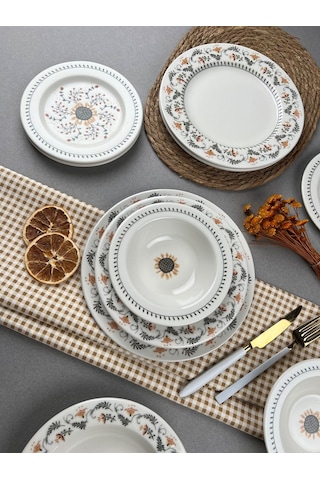 Porser Sunflower Yemek Takımı 6 Kişilik 24 Parça Bns24ykprs1061 Çok Renkli