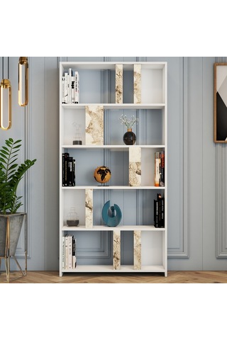 Variant Lima Çalışma Masası Ve Kitaplık Takımı - Beyaz / Beyaz Me