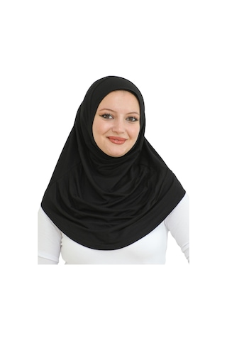 Hazır Giyim Türban Yumuşak Başörtü Şal - Siyah Siyah