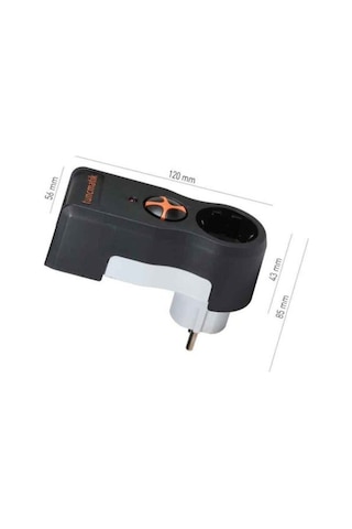 Akım Enerji Korumalı Priz 1 'li Tuncmatik Siyah