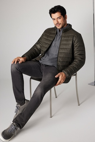 Ac&Co / Altınyıldız Classics Standart Fit Normal Kesim Dik Yaka Erkek Mont Haki