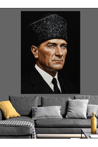 Ahşap Tablo Mustafa Kemal Atatürk Kalpaklı İnsan Figürlü Tablolar