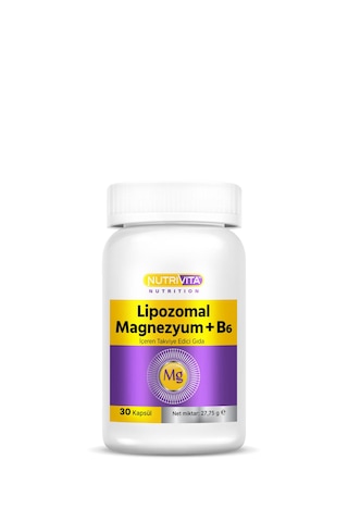 Nutrivita Nutrition Lipozomal Magnezyum + B6 Vitamin 30 Kapsül