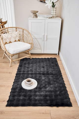 Yünteks Bubble Kabartmalı Peluş Post Halı 120x180 Antrasit