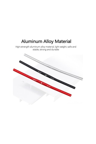 Artfulabode Yol Siyah Mtb Litepro Gidon Düz Bisikleti Bisiklet Alüminyum Alaşım 580mm 25.4 Vu Siyah