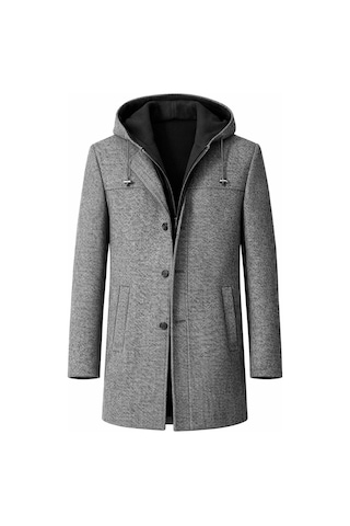 Classics Men Claassics Men Erkek Regular Fit Kaşe Kaban Ceket - 7530 Gri
