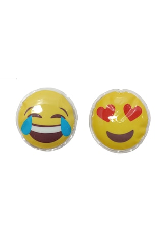 Sia Emoji Şekilli El Isıtıcı Sıcak Su Torbası Pvc 9 Cm 2 Adet