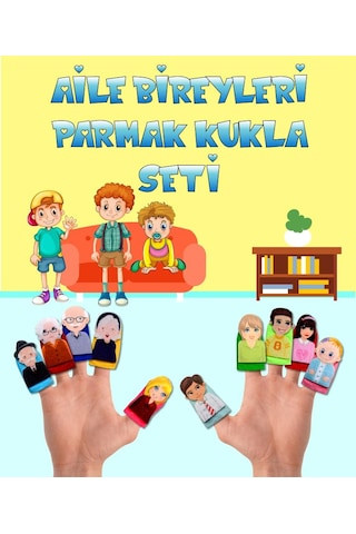Tox Aile 10 Parça Parmak Kukla . Eğitici Oyuncak T751