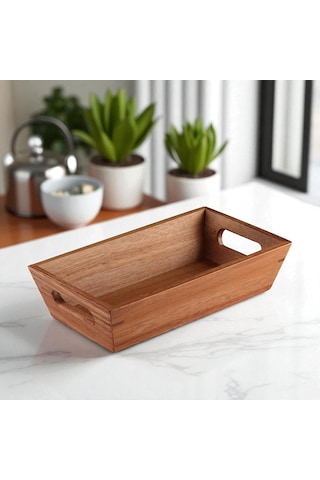 Deconox Akasya Ağacından Ekmek Sepeti - Doğal Ekmeklik, Şık Ekmek Sunumluk 23x13x7cm - Kahva Sku: Smg8690010566775 Açık Mavi