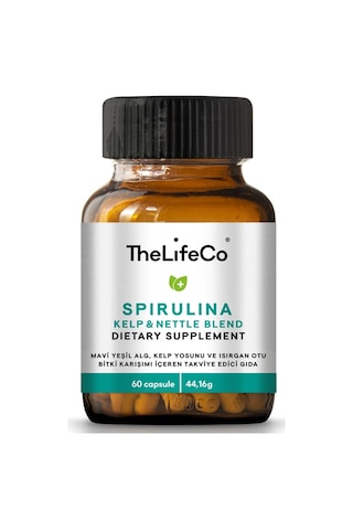 TheLifeCo Spirulina Kelp & Nettle 60 Kapsül