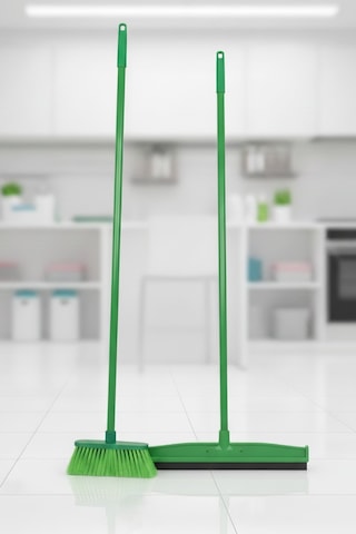 Fırça Ve Yersil Seti 2 Saplı Yumuşak Kıllı Fırça + 55 Cm Yer Çekpası