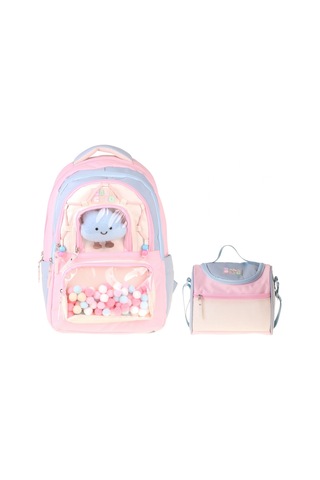 Calacilo Kız Çocuk İlkokul Sırt Çantası Ve Beslenme Seti - Cloudy Pembe Mavi Renkli Pembe - Mavi Setcc-c4086b