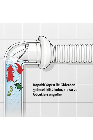 Antik Körüklü Lavabo Gider Si Fonu Üstü Paslanmaz Altı Plastik + Çekvalfli Conta Kötü Koku Böcek Kirli Su Önleyici Lavabo Gider Aparatı Rose