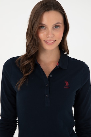 U.S. Polo Assn. Kadın Lacivert Basic Polo Yaka Sweatshirt 50289541-VR033