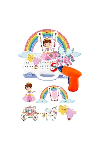 Oyuncak 3d Matkap Seti Söktak Prenses Serisi Unicorn